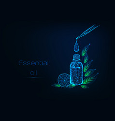 Futuristic Essential Oils Therapy Concept With