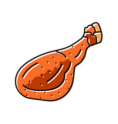 Leg Chicken Fried Color Icon