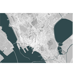 Map City Cagliari Sardinia Italy