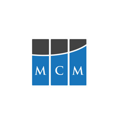 Mcm Letter Logo Design On White Background