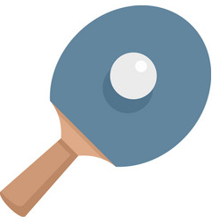 Ping Pong Pad Icon Flat Isolated