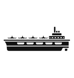 Sea Aircraft Carrier Icon Simple Navy Ship