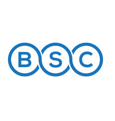 Bsc Letter Logo Design On White Background