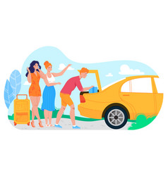 Business Travel Happy People Summer Family Car