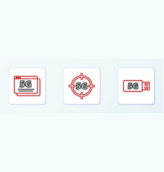 Set Line 5g Modem Network And Icon