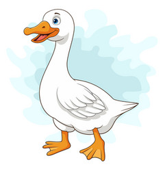 Cartoon Goose On White Background