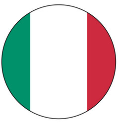 Italy Icon Circle On White Background Flag