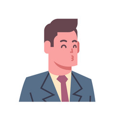 Male Blow Kiss Emotion Icon Isolated Avatar Man