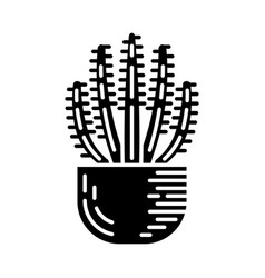 Organ Pipe Cactus In Pot Glyph Icon