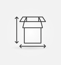 Box Measurements Concept Outline Icon Or Sign