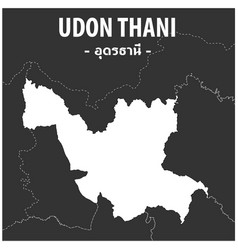 Udon Thani Map Province Thailand