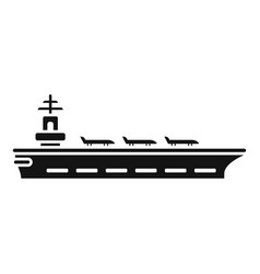 Combat Aircraft Carrier Icon Simple Naval