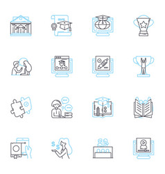 Digital Workshop Linear Icons Set Innovation