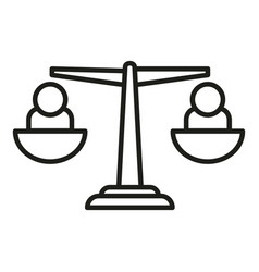 Human Resources Balance Icon Outline