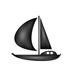 Yacht Icon On White Background