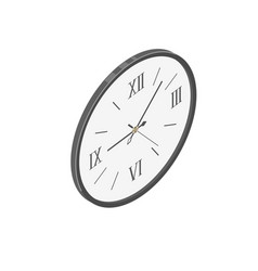 Classic Wall Clock With Roman Numerals Isometric