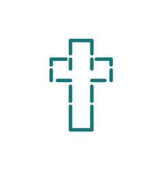 Cross Church Line Art Unique Creative Logo