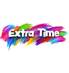 Extra Time Paper Word Sign With Colorful Spectrum