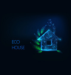 Futuristic Eco House Concept With Glowing Low