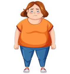 Overweight Woman Cartoon Character