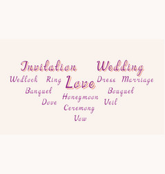 Wedding Invitation Word Collage