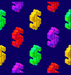 Bright Beautiful Pattern Of Dollar Icons