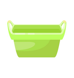 Green Plastic Tub Or Bowl For Water Flat