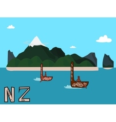 New Zealand Landscape Postcard