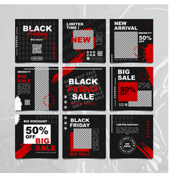 Set Of Black Friday Social Media Post Design