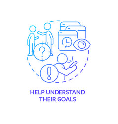 Understand Goals Blue Gradient Concept Icon