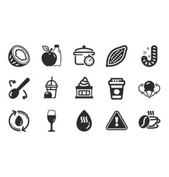 Ice Cream Hot Water And Boiling Pan Icons Set