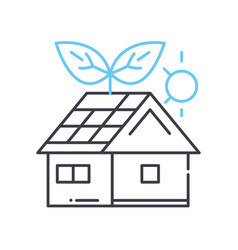 Low Energy House Line Icon Outline Symbol