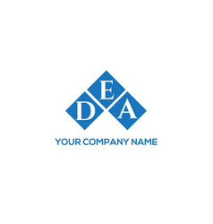 Dea Letter Logo Design On Black Background