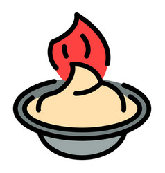 Fire Wasabi Icon Flat