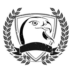 Grunge eagle head emblem Royalty Free Vector Image