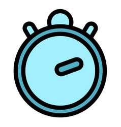 Classic Stopwatch Icon Flat