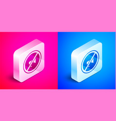 Isometric Censored Stamp Icon Isolated On Pink