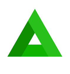 Modern Green Triangle Logo