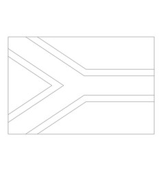 Black Outline Flag Of South Africa