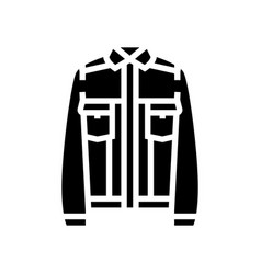 Denim Jacket Streetwear Cloth Fashion Glyph Icon