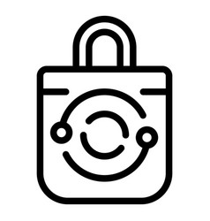 Eco Padlock Icon Outline Power Energy