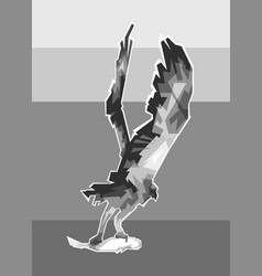 Eagle Design Grayscale Popart