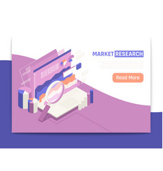 Market Research Isometric Landing Page