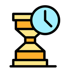 Timer Hourglass Icon Flat