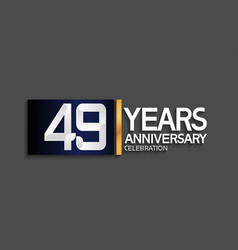 49 Years Anniversary Logotype With Blue