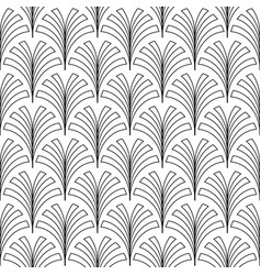 A Seamless Pattern Of Outlined Palmette Shapes