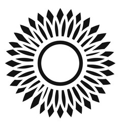 Grey Sunflower Head Icon