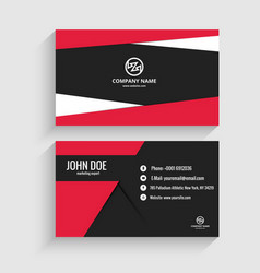 Red Black Visiting Card