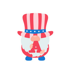 4th Of July Gnomes Wore An American Flag Costume