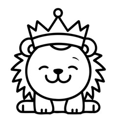 Lion King Cute Cartoon Animal With Crown